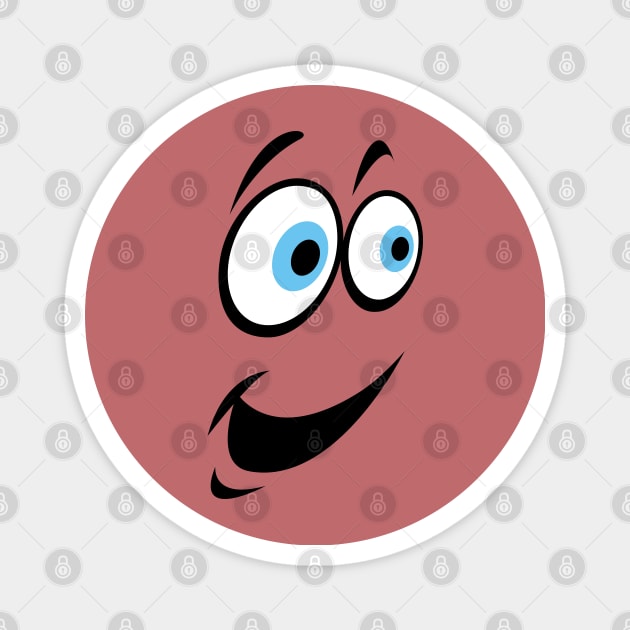 funny cute cartoon face Magnet by MNZStar